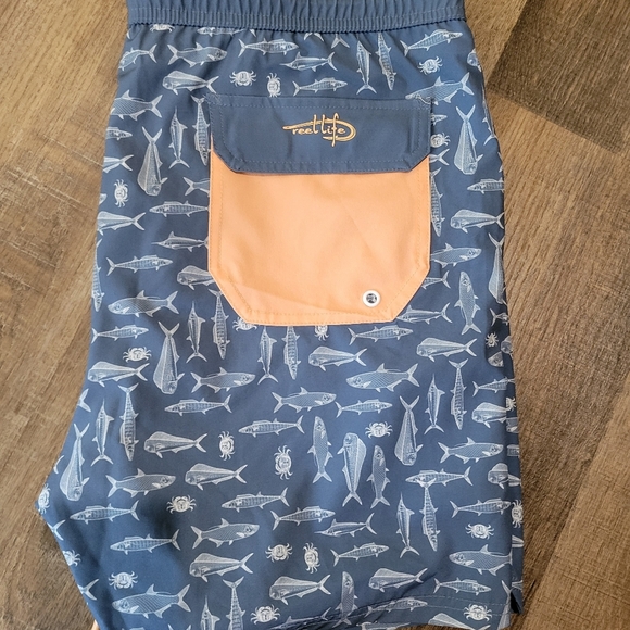 Reel Life Men's Blue Swim Shorts - Picture 8 of 10